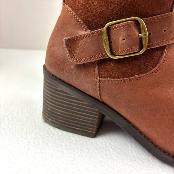 Lucky Brand Caramel Leather Kailan Knee-High Women's Riding Boots Size 9.5 - Picture 3 of 14